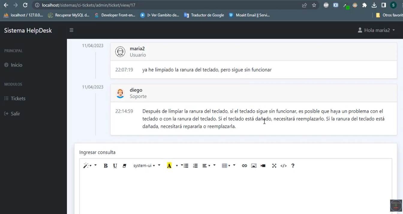 Sistema Mesa de Ayuda Help Desk en PHP y MYSQL V2 con ChatGPT Sistema Mesa de Ayuda Help Desk en PHP y MYSQL V2 con ChatGPT